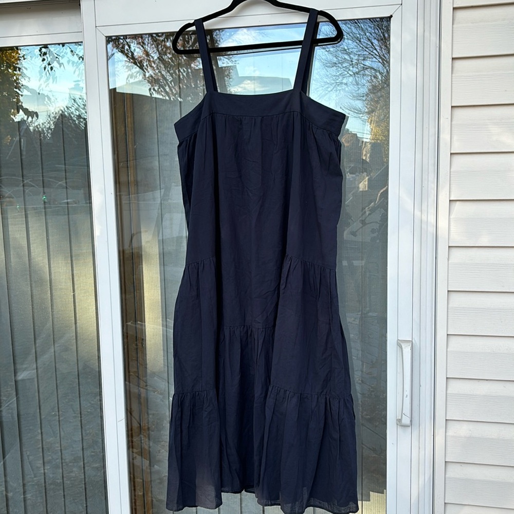 JENNI KAYNE LADIES NAVY BLUE MIDI DRESS-XXL